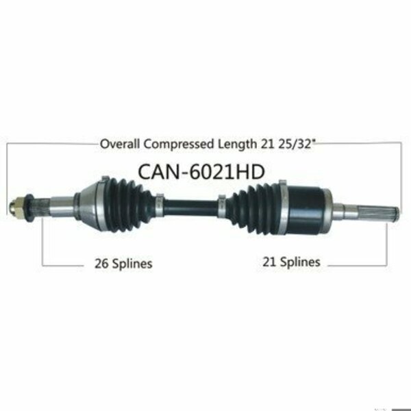 Wide Open Heavy Duty CV Axle for CAN AM HD FRONT RIGHT OUTLANDER RENEGADE 13- CAN-6021HD